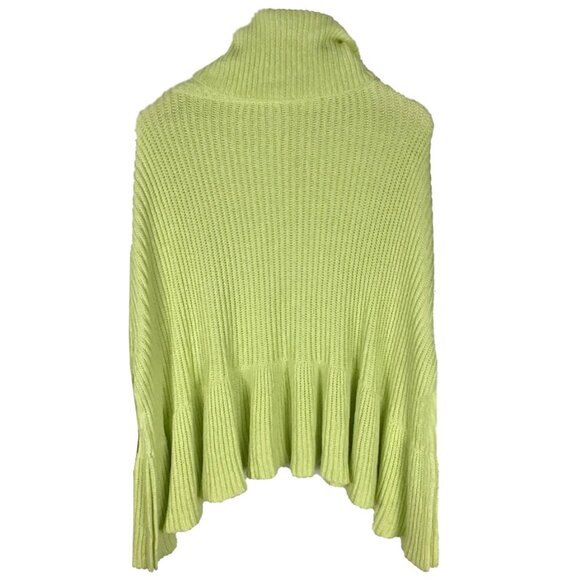 Free People Layer Cake Key Lime Green Turtleneck Knit Sweater - Picture 6 of 10